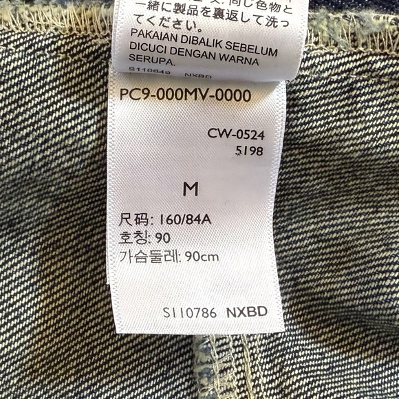 Levi's Janeesah Top Denim Halter Smocked Back Casual Chic Blue Medium NWT - Picture 10 of 11